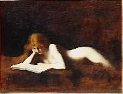 Jean-Jacques Henner La liseuse oil on canvas